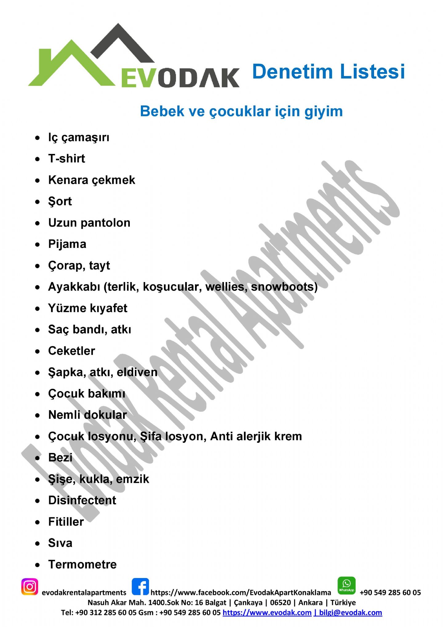 Bebek ve çocuklar için giyim
