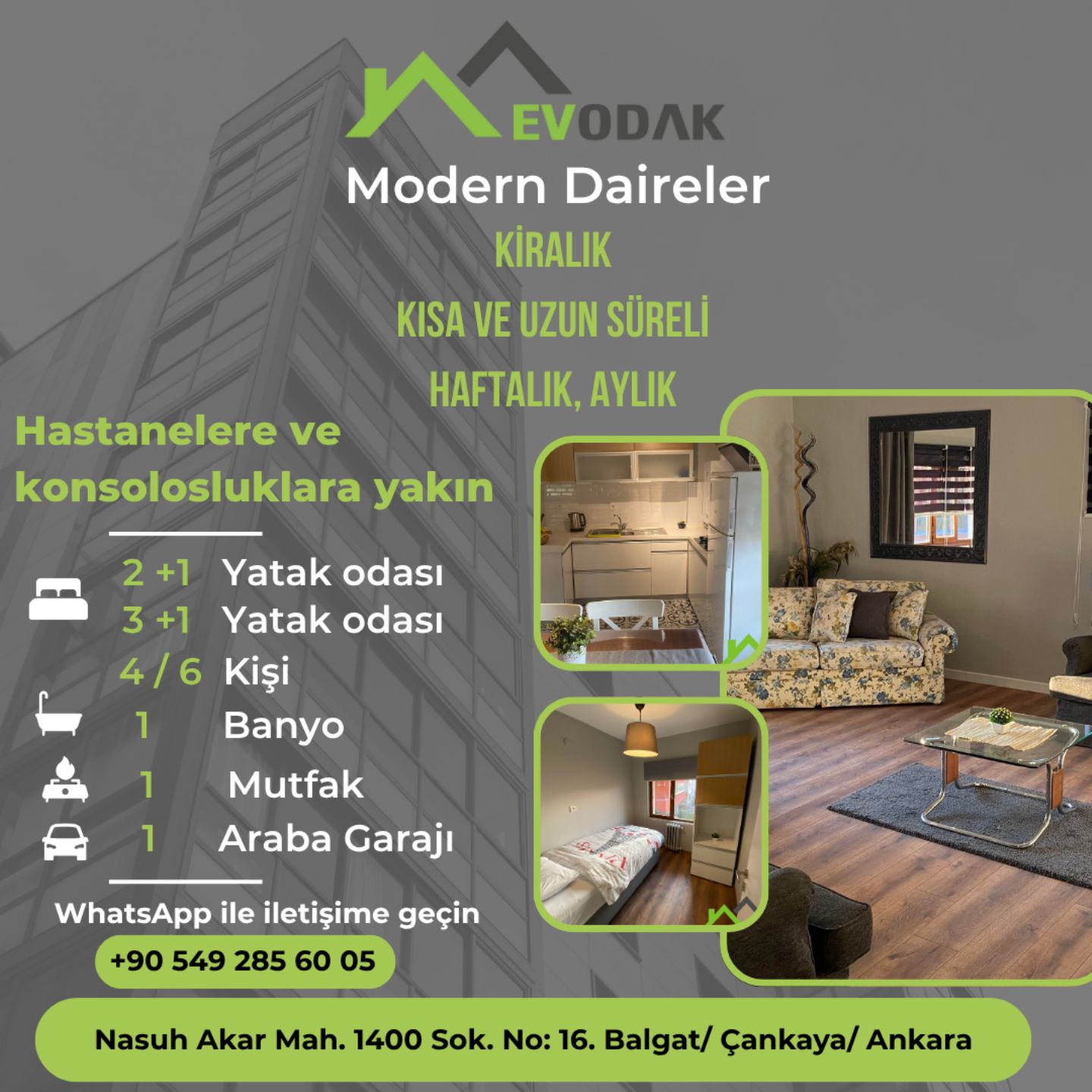 Evodak ile Konforlu Kısa Süreli Kiralık Daireler