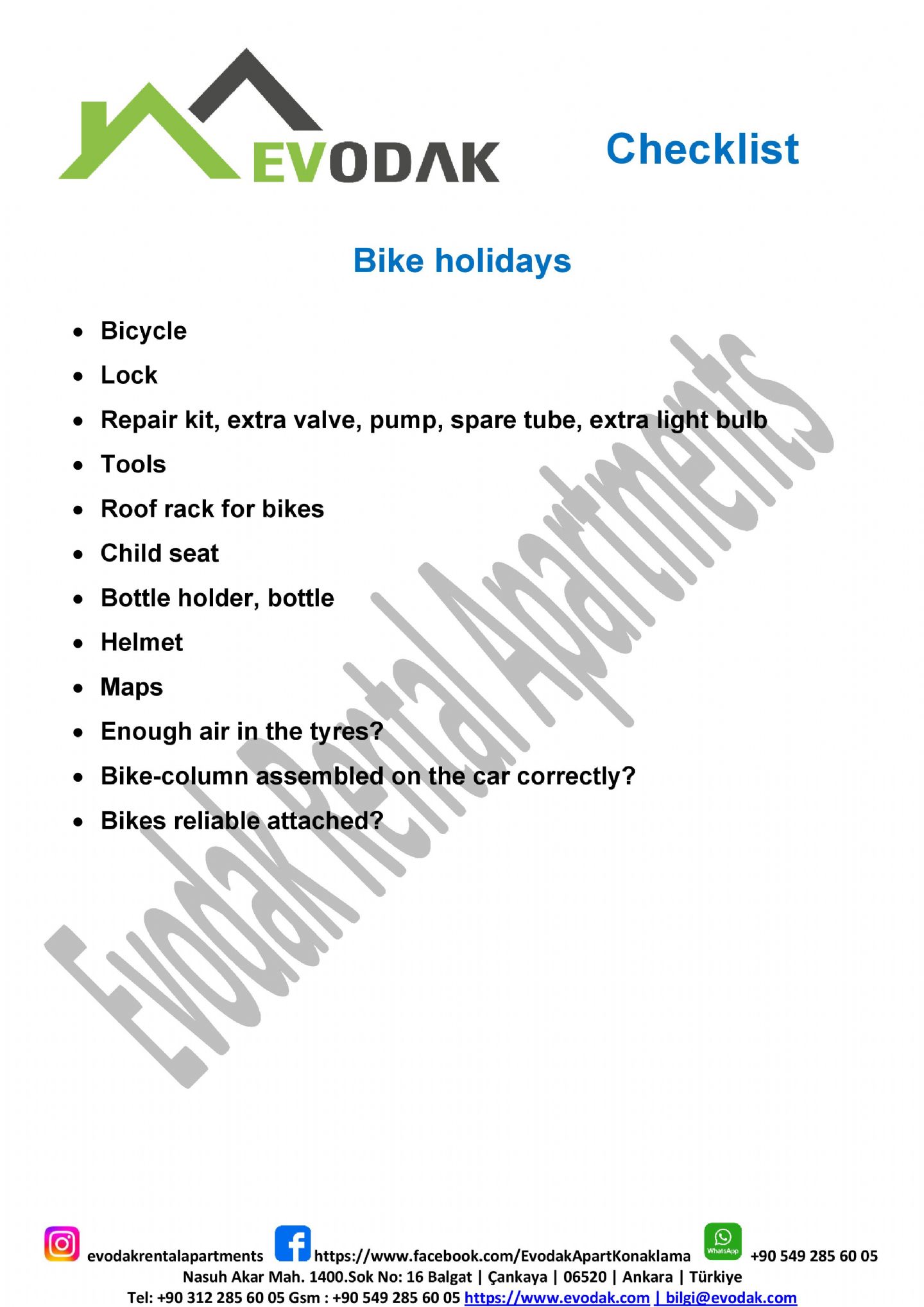 Bike holidays