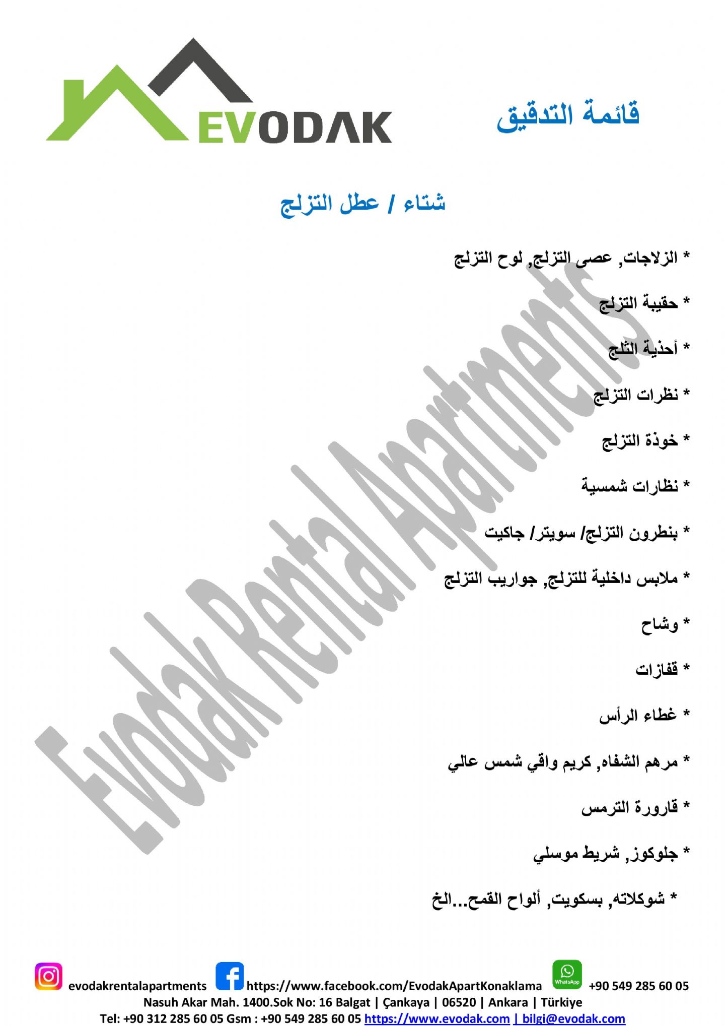 شتاء / عطل التزلج