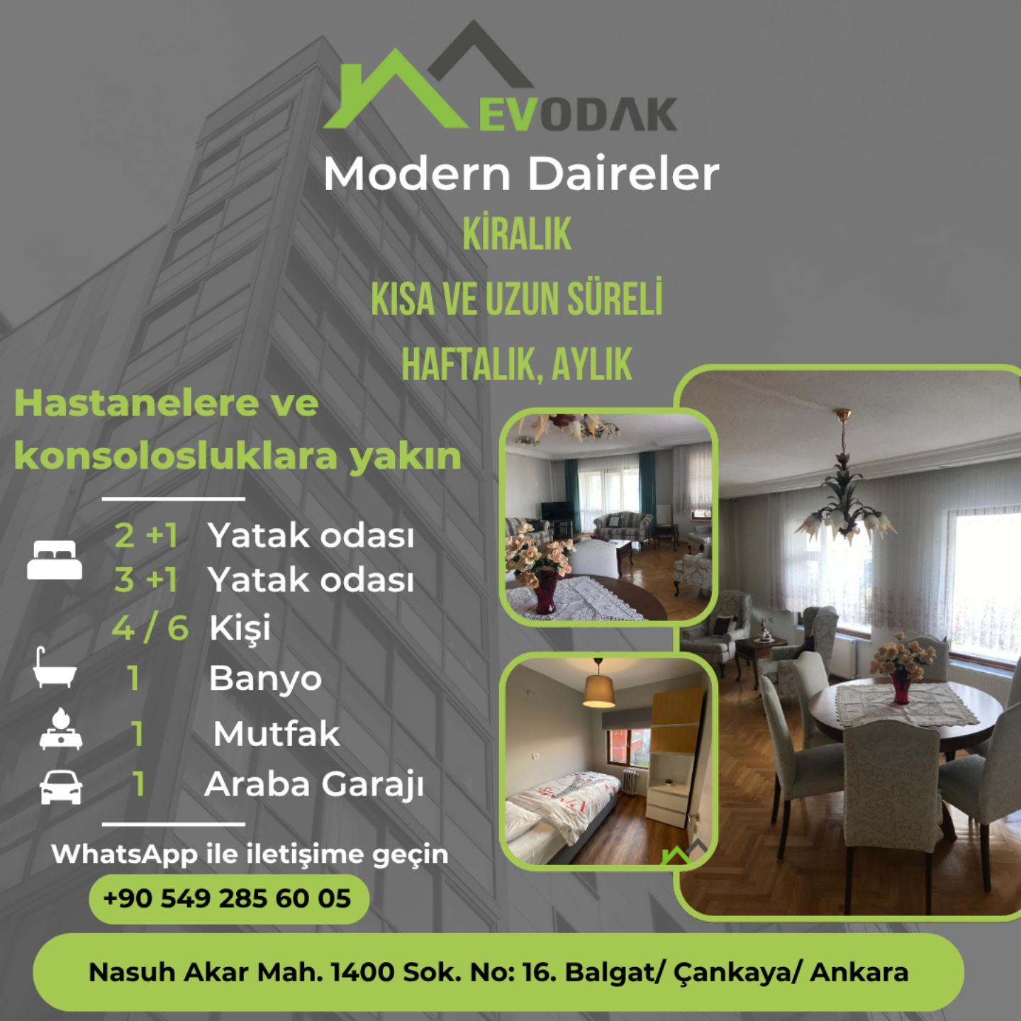 Ankara Aylık Apart Kiralama