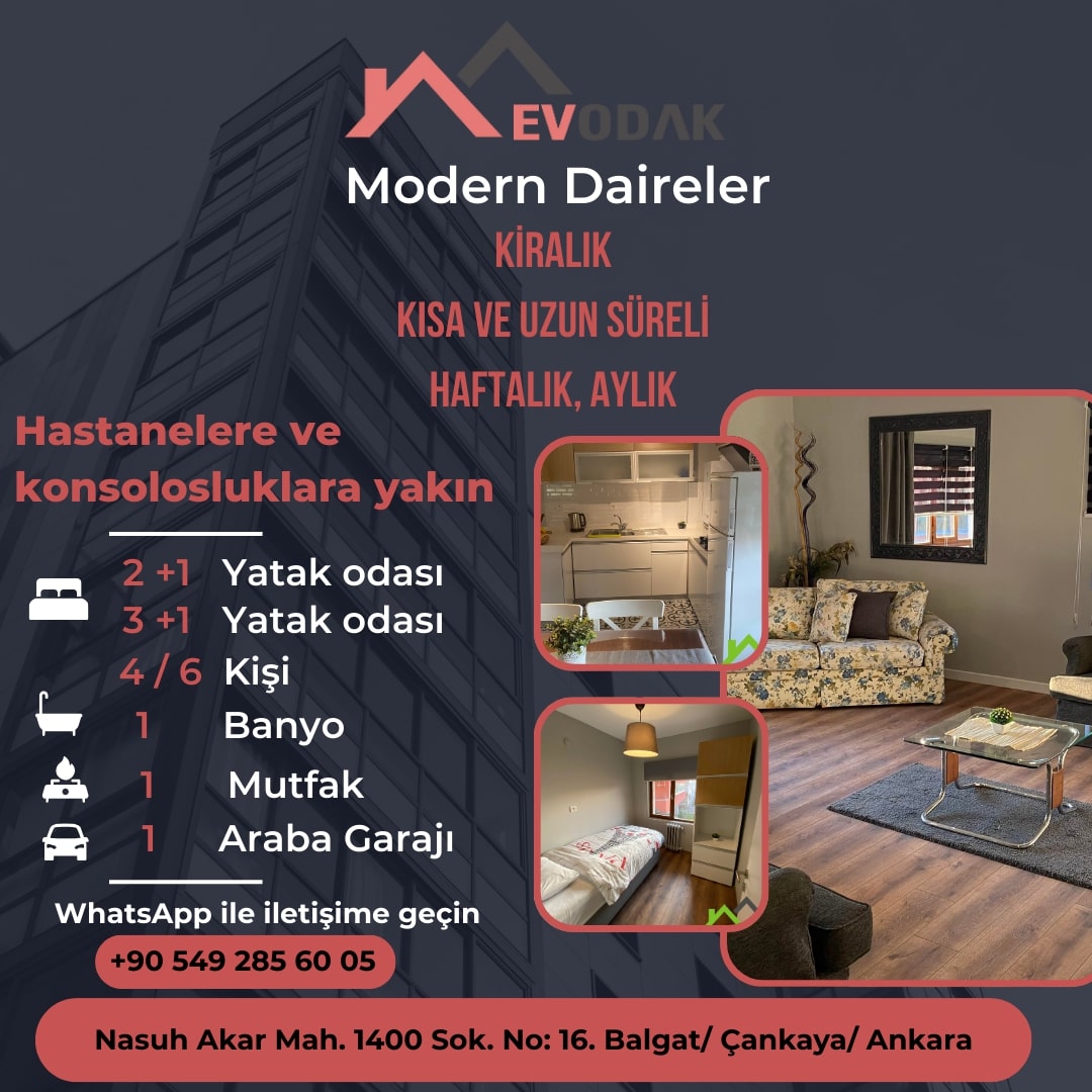 Eşyalı daire Ankara