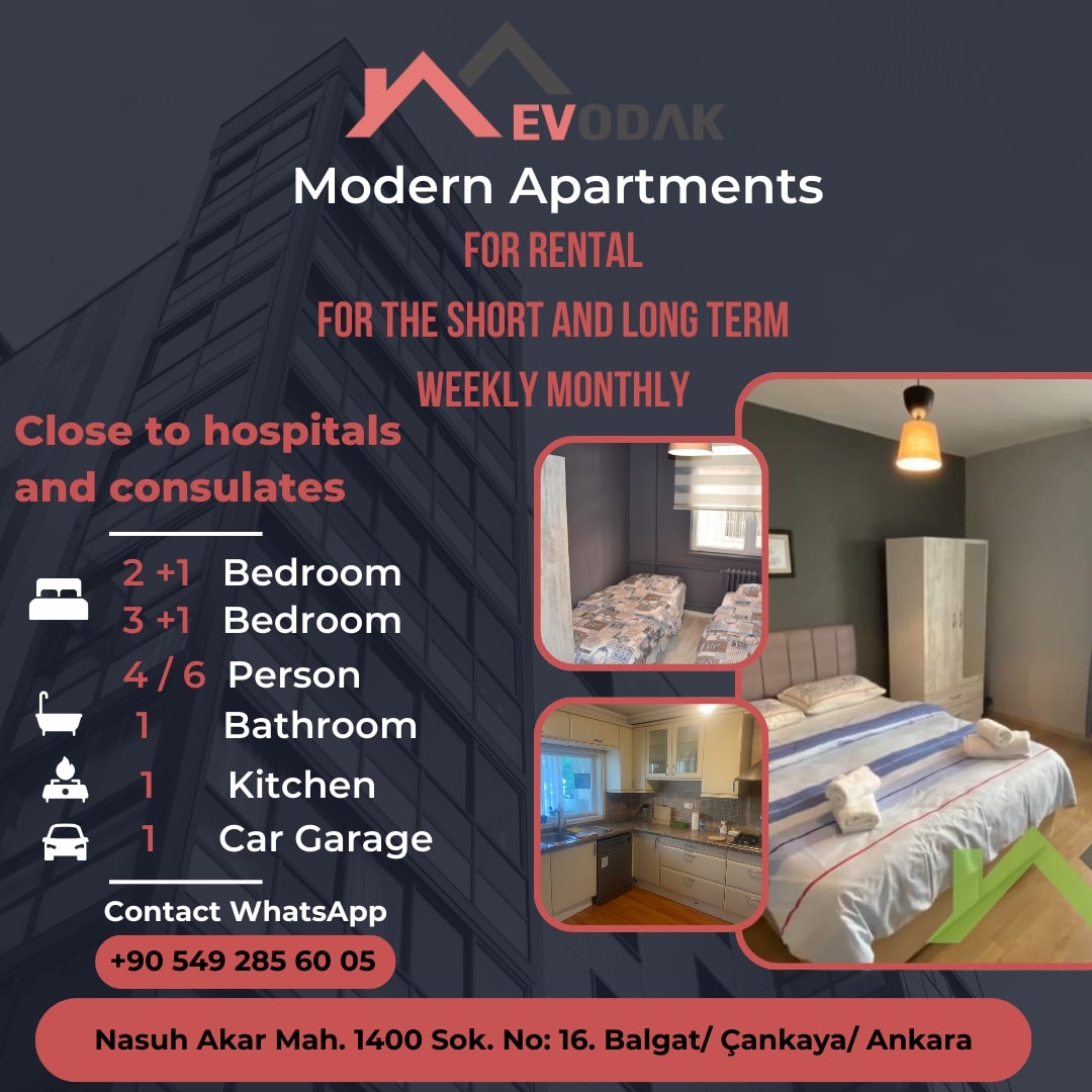 Medicana Hospital Balgat daily rental apartment