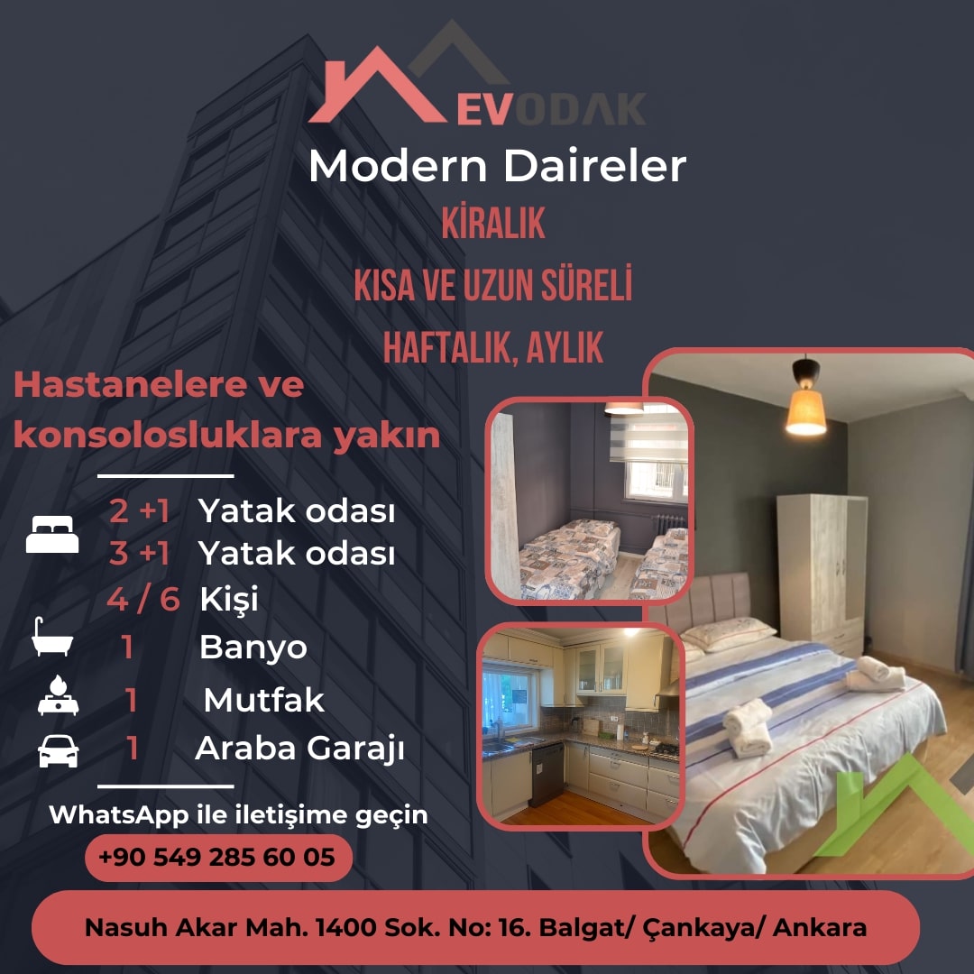 Çukurambar kiralık apart