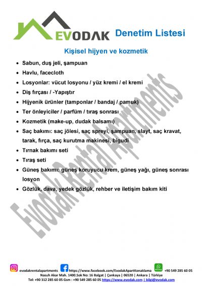 Kişisel hijyen ve kozmetik