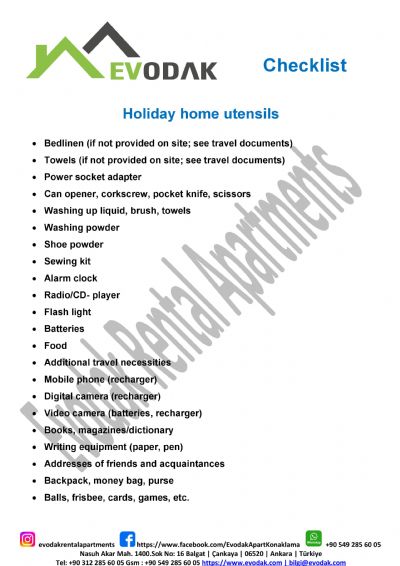 Holiday home utensils