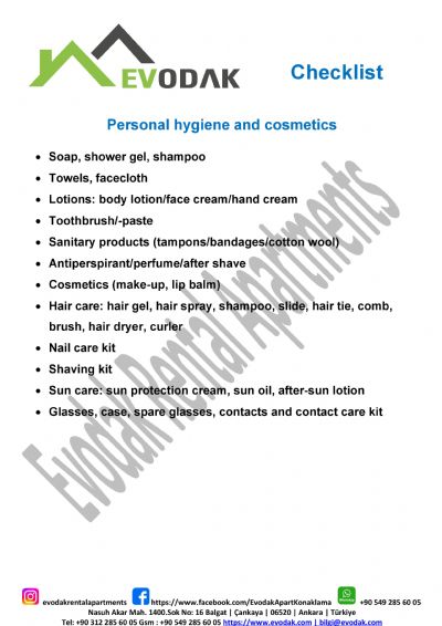 Personal hygiene and cosmetics