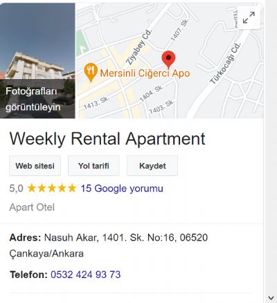 Weekly Rental Apartment